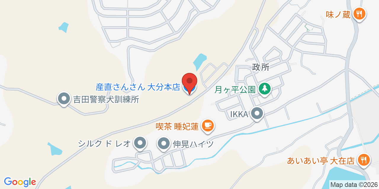産直さんさん 大分本店 の地図