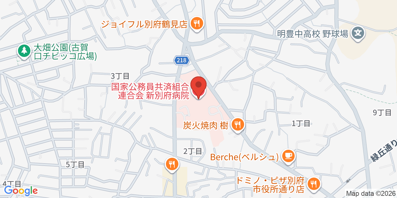 新別府病院 の地図